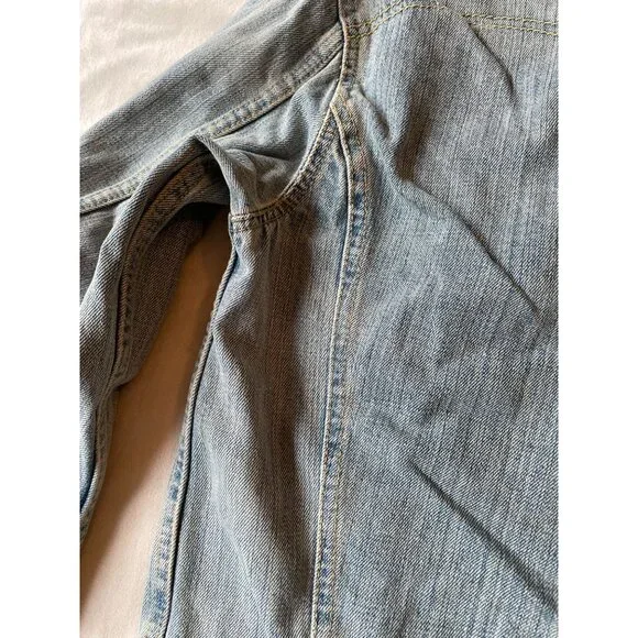 Levis Womens Mens Western Denim Jacket Size CH Light Wash Y2K Streetwear - Picture 12 of 12